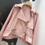 Burberry new short front and long back lapel short trench coat high quality version clothes - Image 6