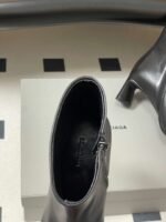 Balenciaga runway style square-toe ankle boots, premium version made of sheepskin leather.Heel height: 6.5cm - Image 5