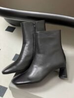 Balenciaga runway style square-toe ankle boots, premium version made of sheepskin leather.Heel height: 6.5cm - Image 2
