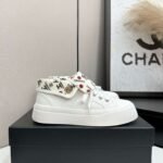 CHANEL 2025 Newest High-Top Casual Denim Canvas Shoes - Image 3