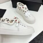 CHANEL 2025 Newest High-Top Casual Denim Canvas Shoes - Image 8