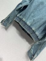 Loewe leather collar denim jacket quality clothing jacket - Image 7