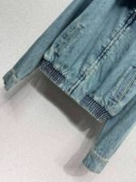 Loewe leather collar denim jacket quality clothing jacket - Image 5