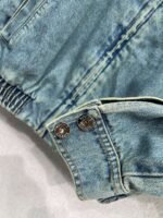 Loewe leather collar denim jacket quality clothing jacket - Image 3