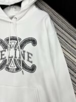 Celine 2025 Early Autumn Classic Hooded Sweatshirt Loose Fit High Quality Sweatshirt - Image 3