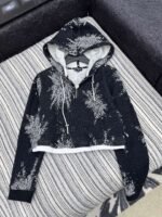 Chanel  Early Autumn Classic Jacquard Hooded Composite Suede Sweatshirt High Quality - Image 5