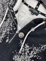 Chanel  Early Autumn Classic Jacquard Hooded Composite Suede Sweatshirt High Quality - Image 2