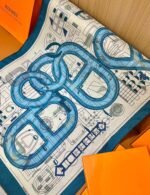 Hermes velvet long scarf high-end double-sided same color scarf 65x185cm - Image 3