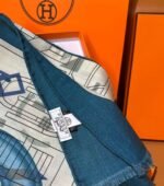 Hermes velvet long scarf high-end double-sided same color scarf 65x185cm - Image 2