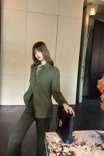 GUCCI green jacquard shirt high quality shirt