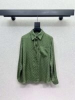 GUCCI green jacquard shirt high quality shirt - Image 7
