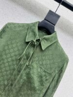 GUCCI green jacquard shirt high quality shirt - Image 4