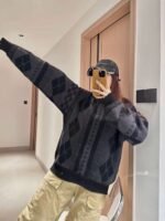 Balenciaga geometric pattern sweater 1:1 high-quality version sweater - Image 4