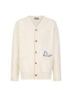 DIOR new embroidered cotton blend button cardigan sweater 1:1 advanced version