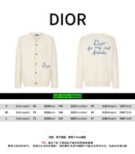 DIOR new embroidered cotton blend button cardigan sweater 1:1 advanced version - Image 3