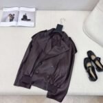 Loewe autumn and winter new retro modern fashionable jacket leather material 100% lambskin