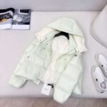 MONCLER autumn and winter new products official website new color matching short stand collar down jacket - Image 6