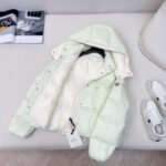 MONCLER autumn and winter new products official website new color matching short stand collar down jacket - Image 4