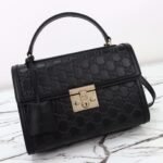 GUCCI new logo printed handbag high-end version 26x18x11.5cm - Image 5