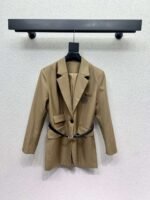 Loewe Embroidered Logo Belt Blazer Premium Outerwear - Image 10