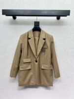 Loewe Embroidered Logo Belt Blazer Premium Outerwear - Image 7