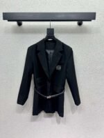 Loewe Embroidered Logo Belt Blazer Premium Outerwear - Image 3