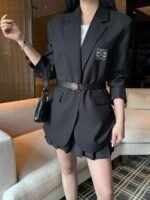 Loewe Embroidered Logo Belt Blazer Premium Outerwear