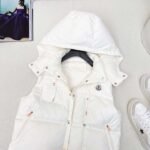 Moncler autumn and winter latest official website new color matching short stand collar down jacket vest coat - Image 5