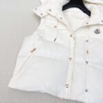Moncler autumn and winter latest official website new color matching short stand collar down jacket vest coat - Image 2