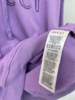 GUCCI early autumn new hooded letter sweatshirt 100% cotton material - Image 6