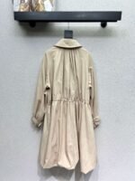 Chanel Khaki Long Trench Coat 1:1 Version High Quality Autumn and Winter Trench Coat - Image 10