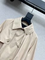Chanel Khaki Long Trench Coat 1:1 Version High Quality Autumn and Winter Trench Coat - Image 7