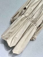 Chanel Khaki Long Trench Coat 1:1 Version High Quality Autumn and Winter Trench Coat - Image 4