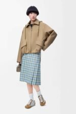 Loewe striped patchwork hooded windbreaker jacket