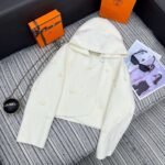 Hermès 2025 Autumn and Winter Series Hooded Double-faced Cashmere Short Jacket Double-faced Cashmere High-end Quality 1:1 - Image 11