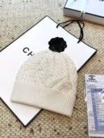 CHANEL knitted wool blend hat and scarf set - Image 13