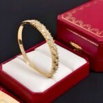 Cartier diamond bracelet high-end version V gold material - Image 3