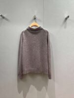 miumiu polo lapel loose sweater 100% cotton sweater high quality - Image 2