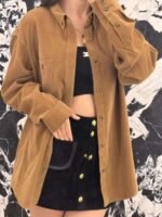 Celine corduroy shirt with loose fit design, high-quality clothing - Image 3