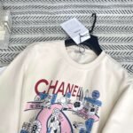 Chanel new autumn and winter logo print round neck sweatshirt high-quality clothing - Image 5