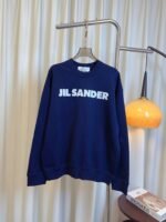 JIL SANDER Letter Printed Round Neck Sweatshirt 100% Cotton High Quality Sweatshirt - Image 4