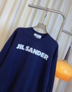 JIL SANDER Letter Printed Round Neck Sweatshirt 100% Cotton High Quality Sweatshirt - Image 3