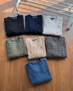 Ralph Lauren Autumn/Winter Classic Thick Knit Crewneck Sweater - Image 5