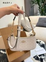 Coach Glacier White Armpit Bag SIZE:24x15x7.5cm - Image 2