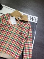 2025 Autumn and Winter Catwalk Style Colorful Plaid Lambswool Collar Jacket Premium Edition - Image 8