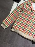 2025 Autumn and Winter Catwalk Style Colorful Plaid Lambswool Collar Jacket Premium Edition - Image 3
