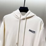 Balenciaga 420g pure cotton hooded sweatshirt with letter LOGO embroidery - Image 9