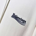 Balenciaga 420g pure cotton hooded sweatshirt with letter LOGO embroidery - Image 8