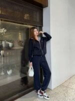 miumiu reversible hooded jacket + trousers casual suit high quality clothing - Image 11