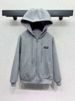 miumiu reversible hooded jacket + trousers casual suit high quality clothing - Image 6